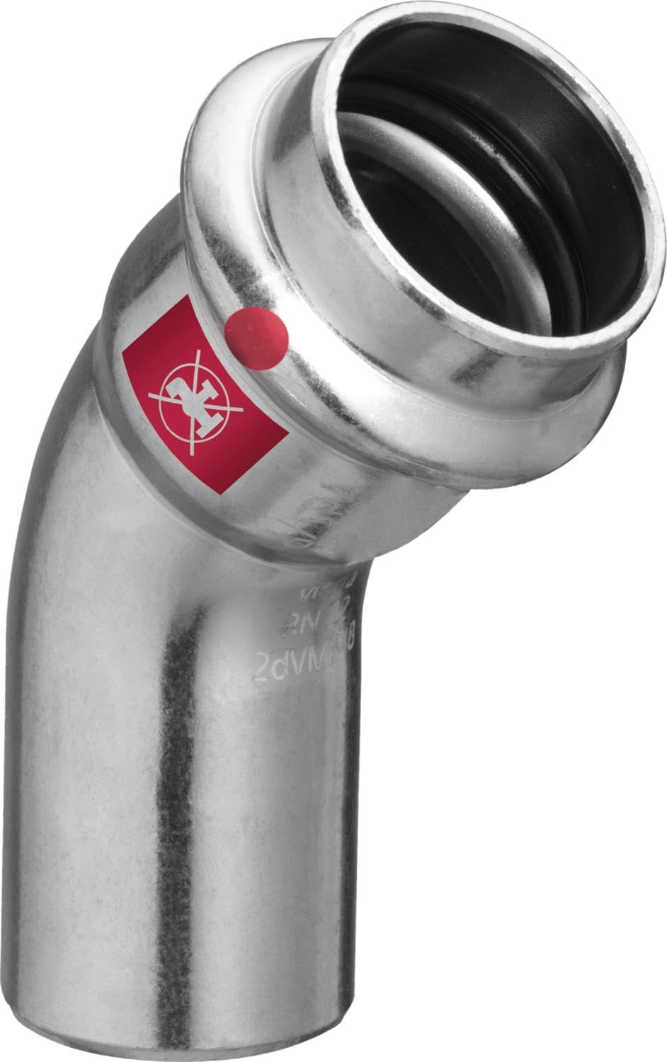 Courbe Prestabo Viega 1126.1 acier 54 mm de haute précision pour circuit thermique