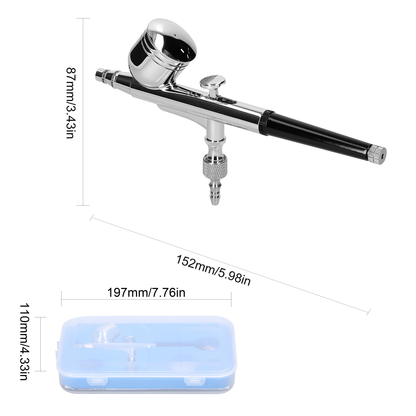 Kit compressore d'Aria aerografo Professionale Multiuso da 0,3 mm Set Pompa Aria Max 30PSI per modellismo Pittura Artistica Fai-da-Te