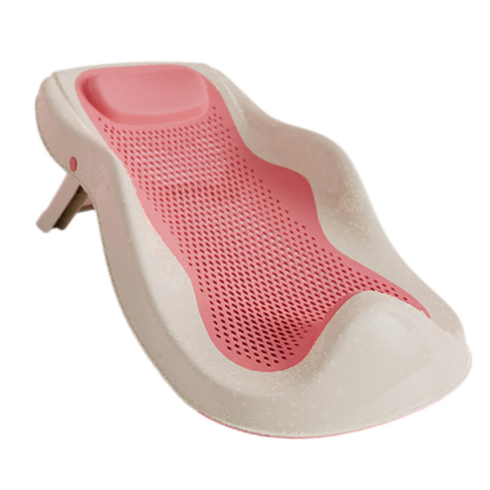 RiToEasysports Supporto da Bagno per Neonato, Sdraietta Pieghevole (PINK) | Materiale PP Leggero, Curva Bionica per la Schiena, Facile da Pulire e Portatile