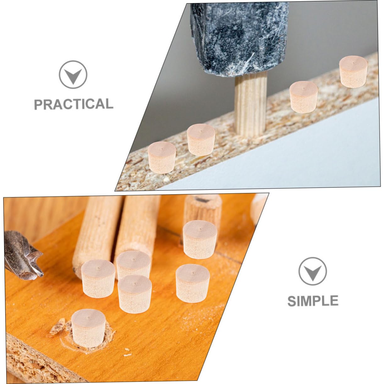 40 Pezzi Tappi Di Legno Per Fori - Copriviti Per Mobili E Decorazioni Fai Da Te - Foto 7