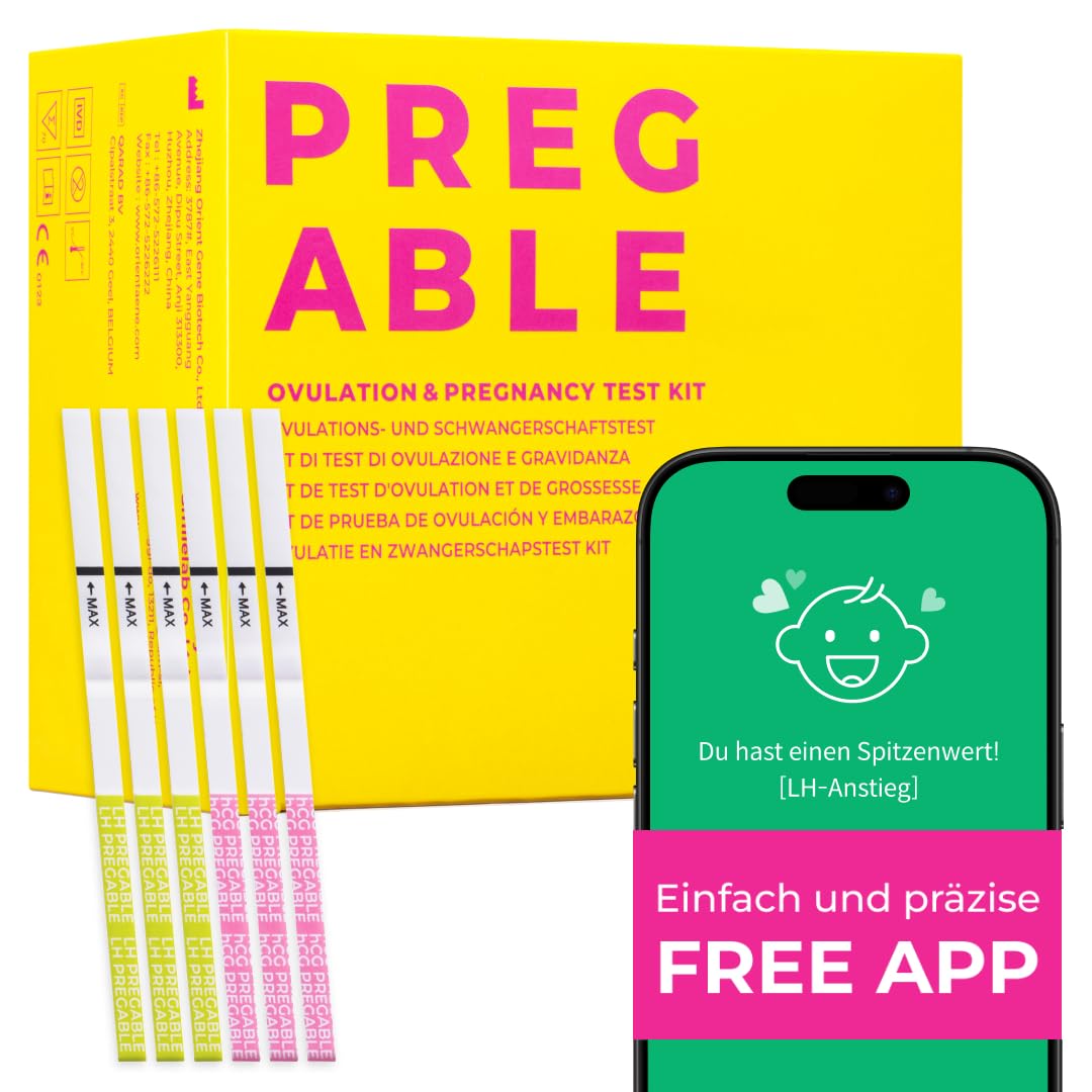 Combo Kit: 50 Ovulation Tests & 20 Pregnancy Tests, Free Tracker app, SmileReader, OPKs, HPTs (50LH + 20HCG (Pack of 1))