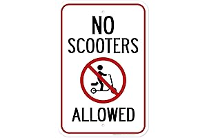 No Scooters Allowed With Graphic Sign