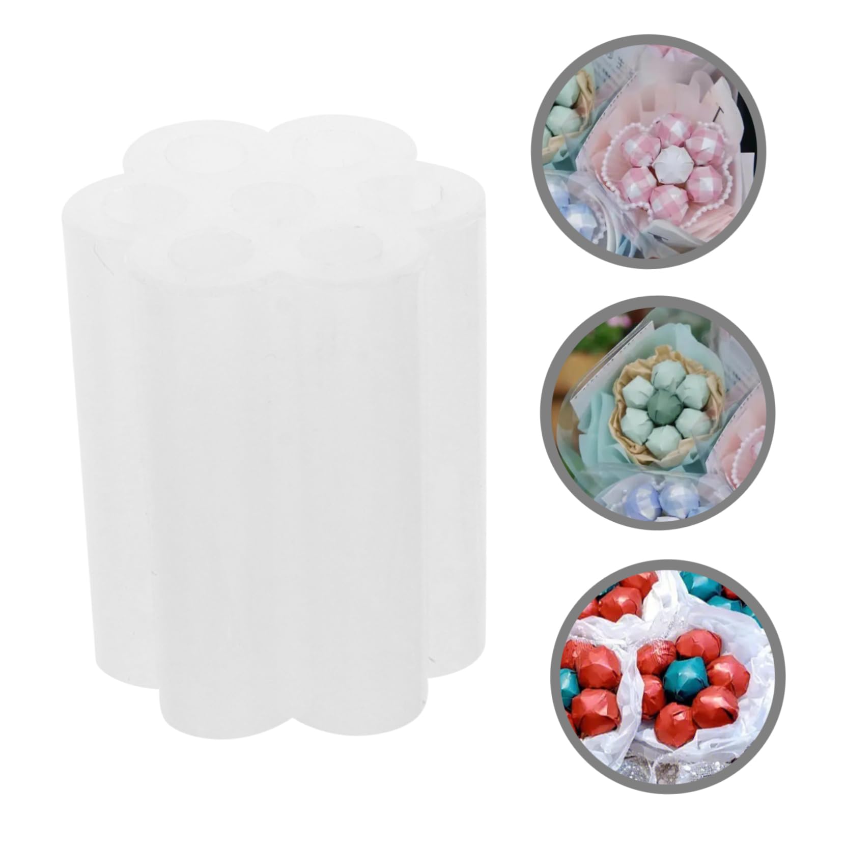 Uonlytech 3 Ensembles Base De Monture De Sucette Support D'écran De Sucette Sucettes Support De Sucette pour La Fête Porte-Sucette Pratique Porte-gâteau Plastique Blanche 30 Pièces * 3