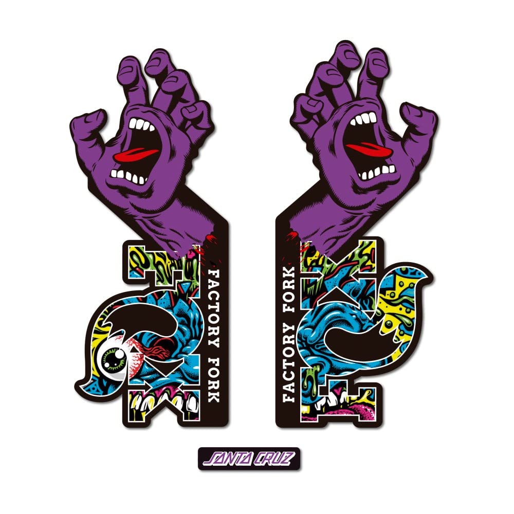 Autocollants FOX SANTA CRUZ 2021 lilas pour vos sorties vtt