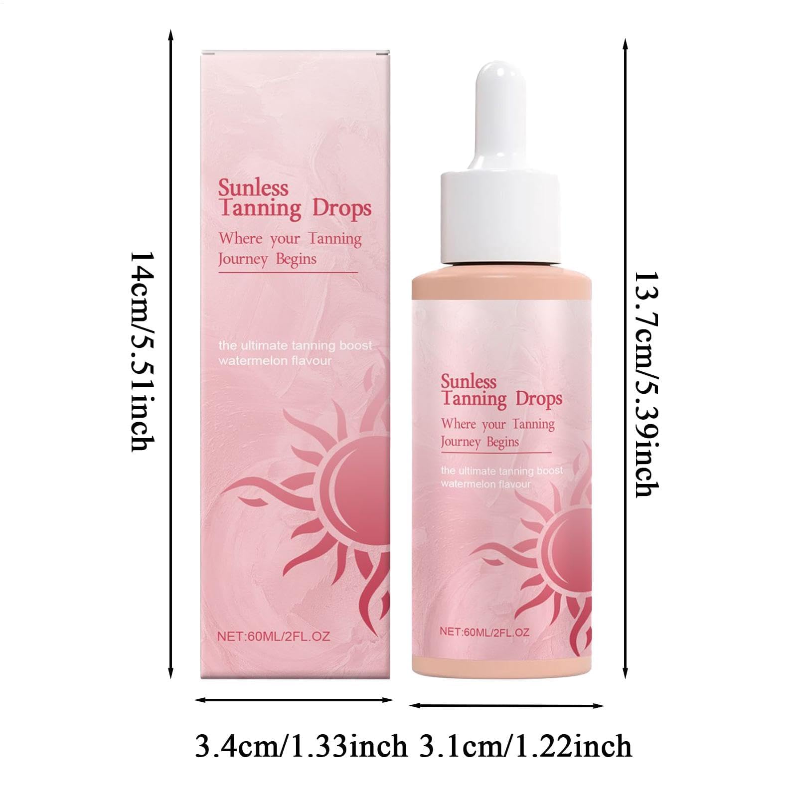 Sunless Bronzing Drops do picia do twarzy - Słoneczny odcień i naturalny kolor, samoopalacz (1 sztuka)