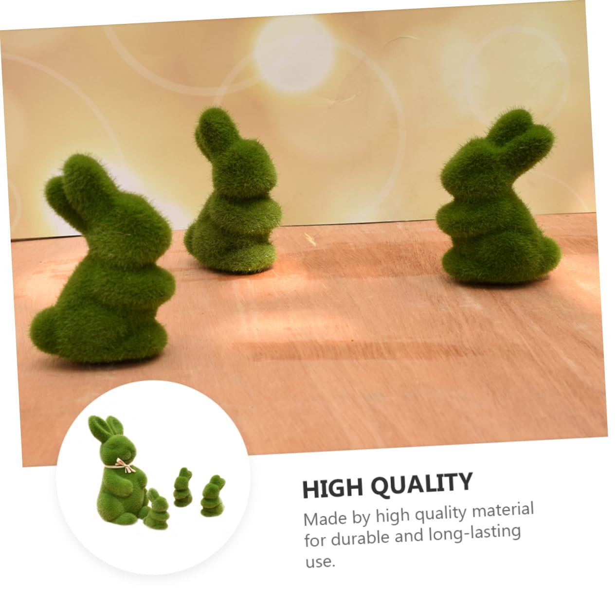 ABOOFAN 16 Pièces Lapin de Pâques Lapin en Mousse Artificielle Lapin d'herbe de Gazon Miniature de Lapin décor des modèles Ornement de fête Ornement de Lapin Poilu Statue Accessoires