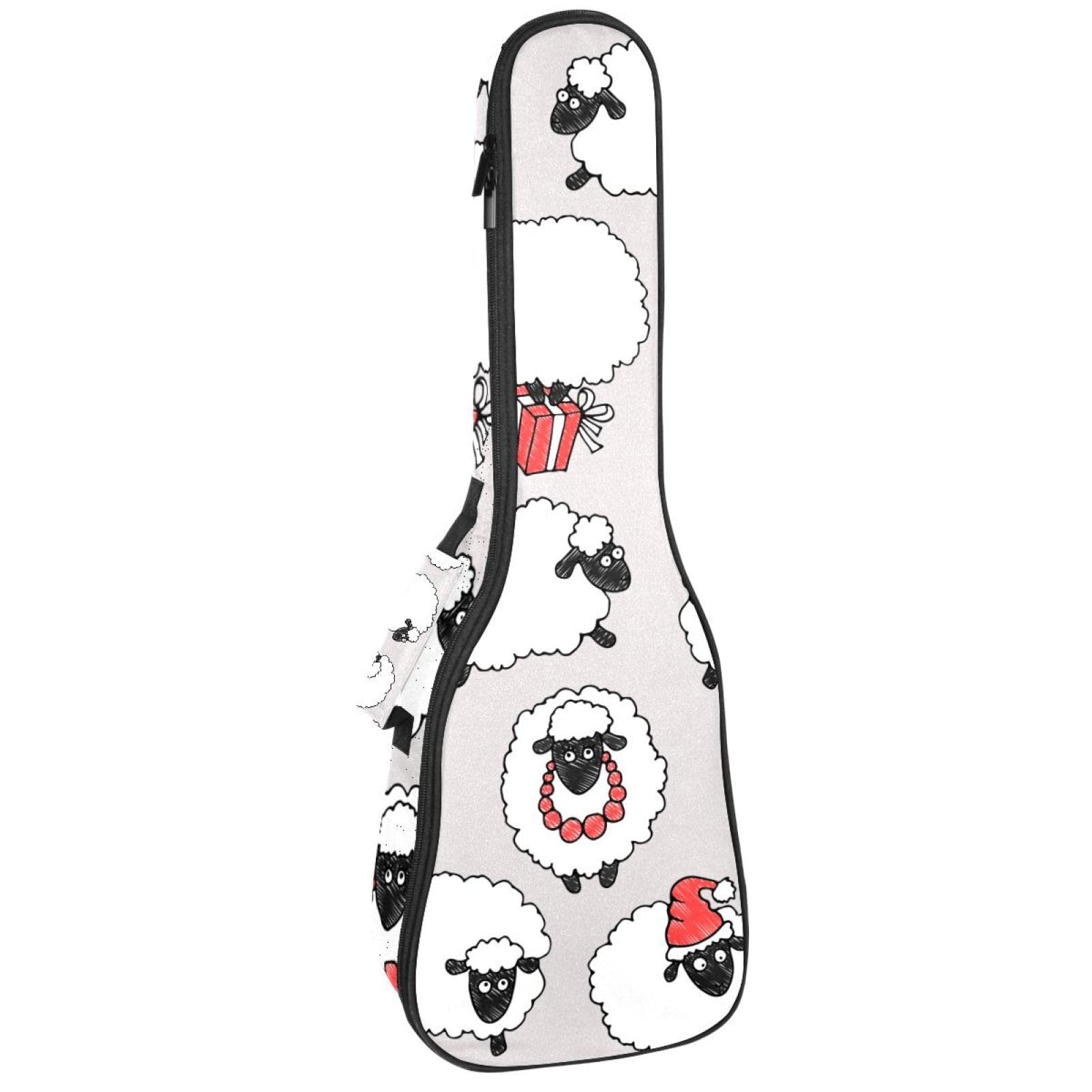 Housse de ukulélé de concert robuste grise avec finitions soignées et rembourrage 10mm - 7