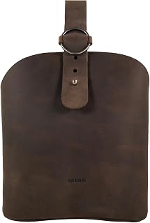 Rounded Handbag, Travel Organizer, Handmade from Full Grain Leather - Bourbon Brown