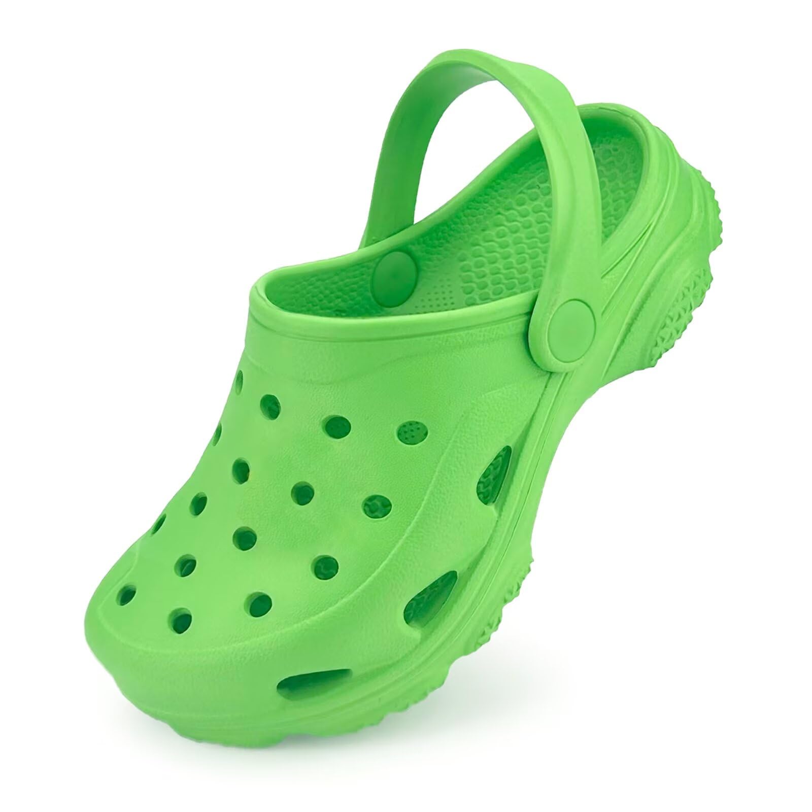 Photo 1 of Cofopo Kids and Toddlers Garden Clogs for Boys and Girls,Unisex Eva Mules for Big Kid,Little Kid,Toddler,Boy and Girl Closed Toe Slide Sandals Grass Green