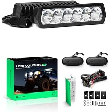 YHTAUTO 6 Inch LED Working Bars & Light Cover 30W 3000LM 5700K Spot 15 Beam Off Road Camper Driving Work Light for 4x4 Pickup Truck ATV UTV Dirt Bike Motorcycle Boat Trailer IP67 Waterproof Lamp