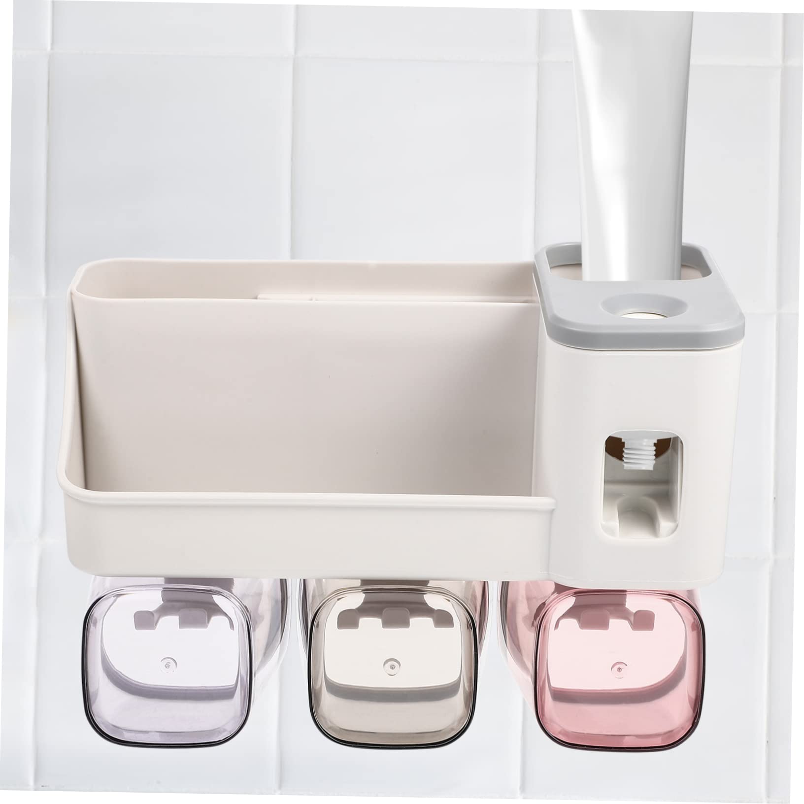 Portacepillos de Dientes de Pared Plástico Organizador Baño