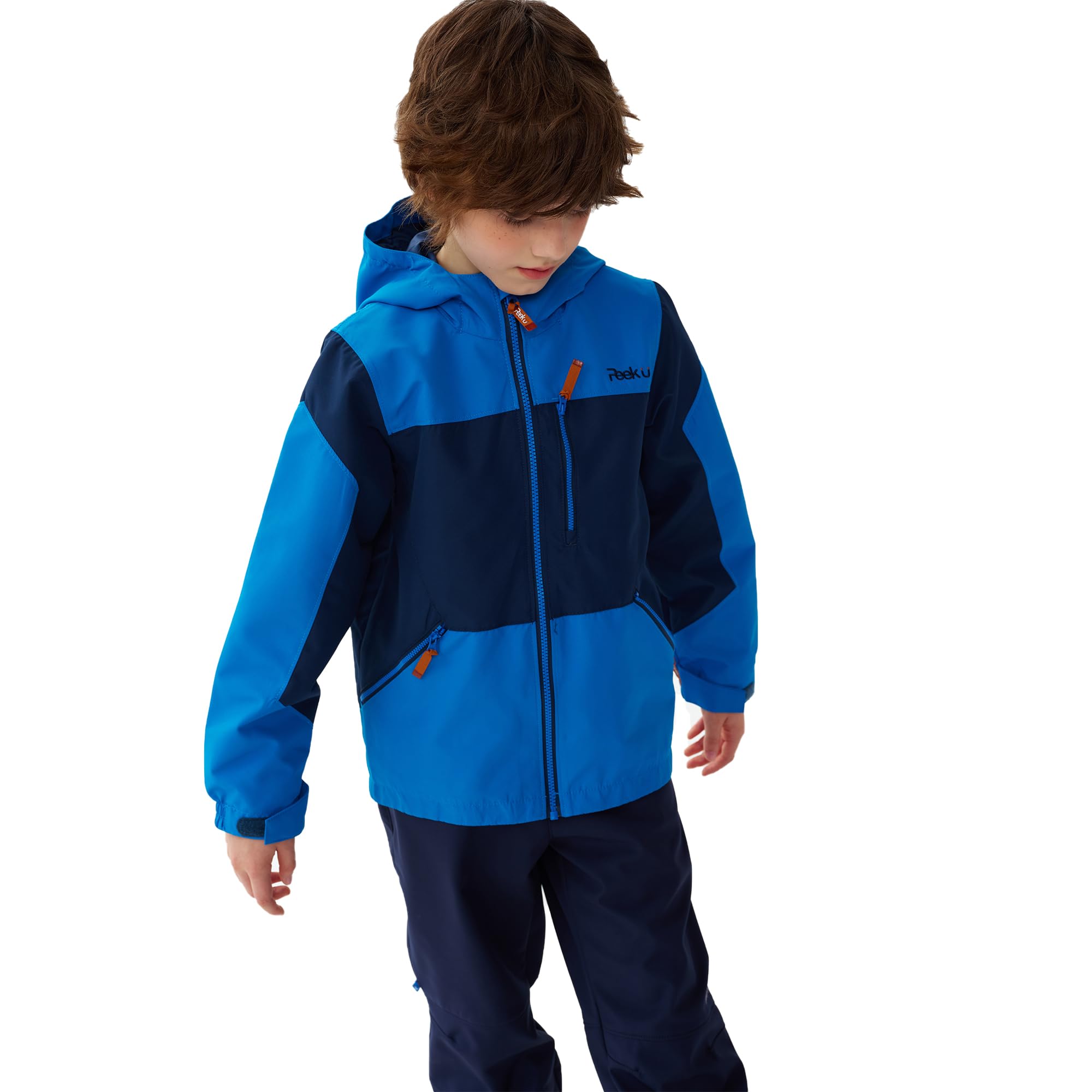 Outdoor-Shelljacke, wasserabweisende und winddichte Jacke mit versiegelten Nähten, Regenjacke für Jungen und Mädchen