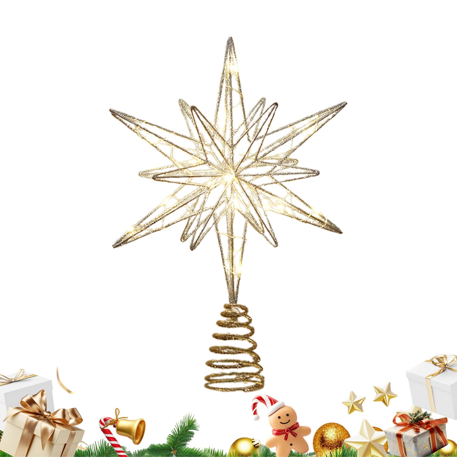 Estrella para decoración navideña que llena de brillo tu casa y oficina en estas fiestas