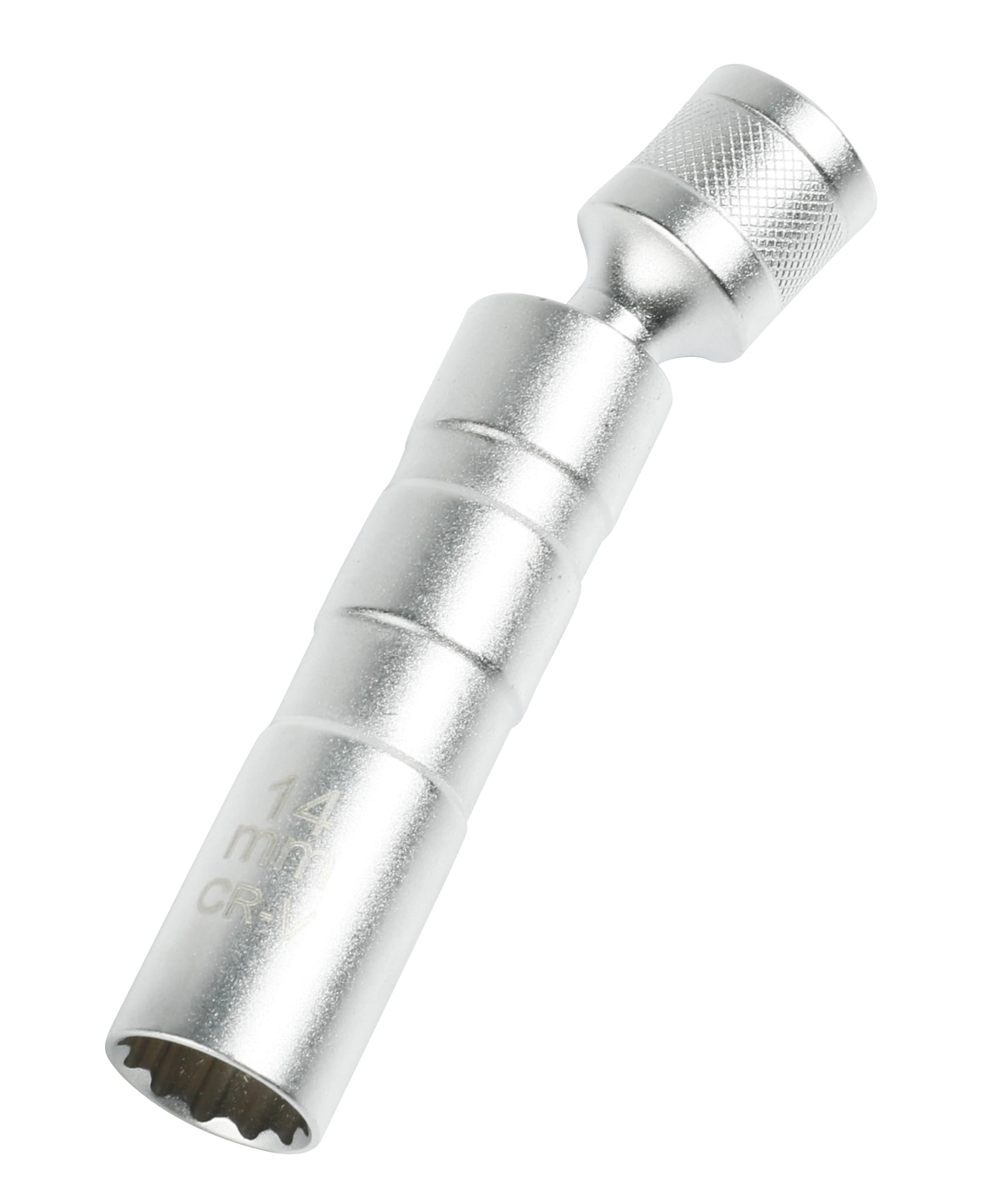 ESEWALAS Magnetic 14mm/16mm Swivel Spark Plug Socket Removal Tool,3/8 Inch Drive Thin Walled Swivel Socket Removal Tool,Universal Standard Spark Plug Socket Set,Car Accessories (14mm (0.55 inches))