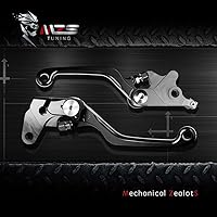 Vista 6 de MZS Palancas de freno y embrague negras para motocross, pivote ajustable CNC compatible con KX65 2000-2025 KX85 2001-2025 KX100 2001-2021 KX125