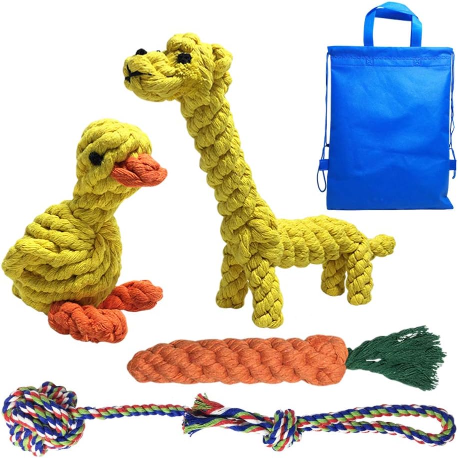Pet Supplies JollySweets 5 Pack Plush Dog Toy Set, Dog Cotton Toys