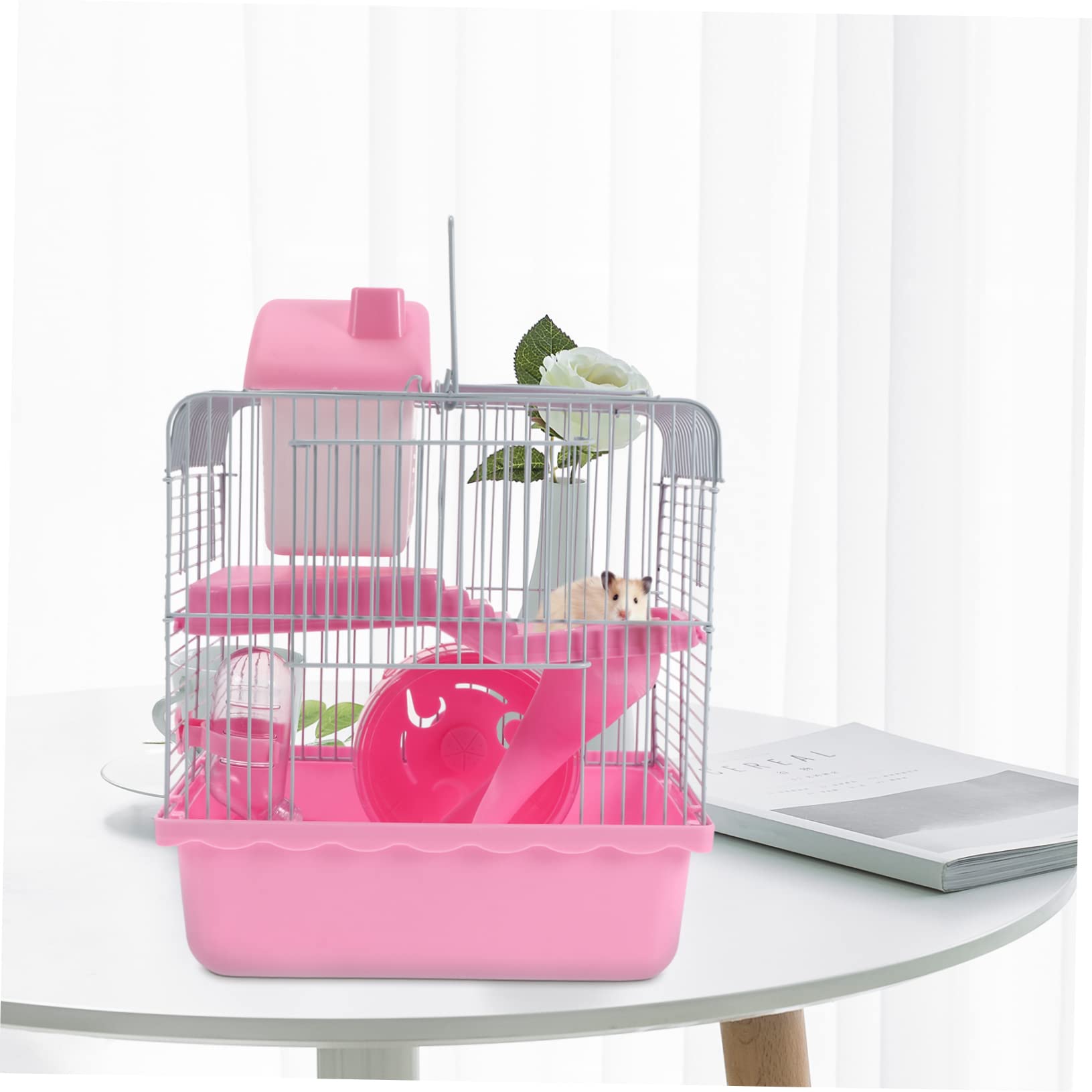 Toyvian Cage Double Couche pour Hamster Petit Nid de Jeu et Durable Maison Transportable pour Petits Animaux