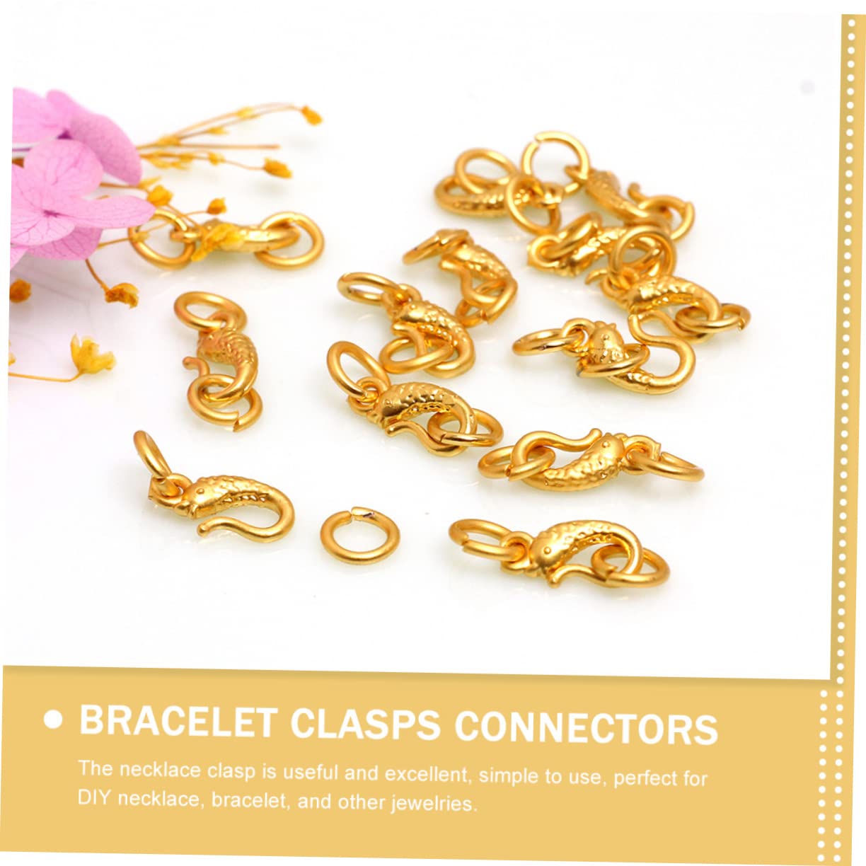 NUOBESTY 50pezzi Chiusure Per Collane e Bracciali Connettori Per Gioielli Facili Da Installare e Resistente All Usura Design Elegante