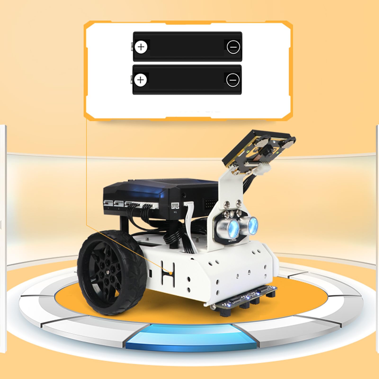 FILFEEL KI-Roboterauto-Kit Zum Scratchen und Programmieren – Roboterauto mit Farberkennung, Visueller Linienverfolgung und Zielverfolgung – STEM Education Robotics Kit für Studenten und Anfänger
