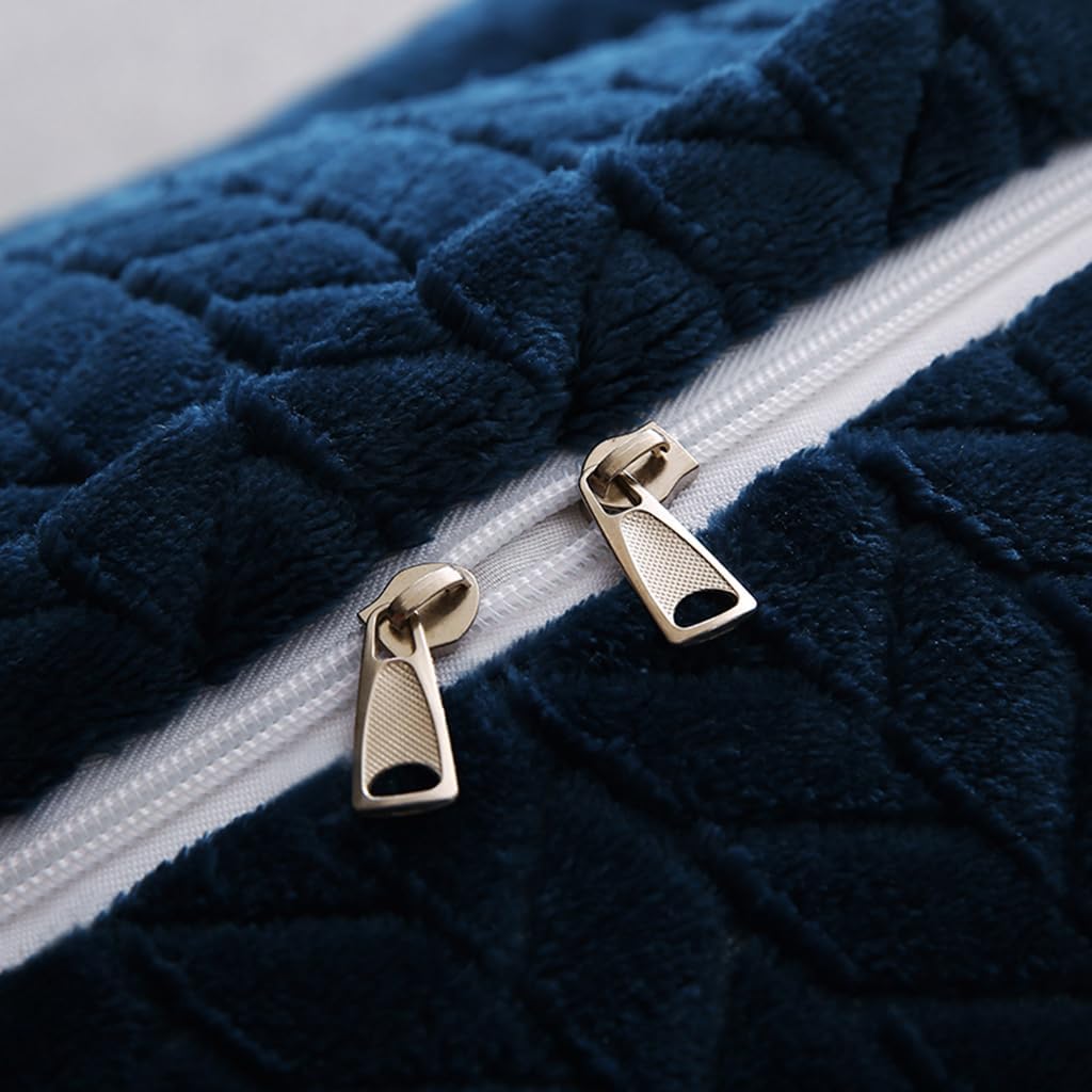 Bed Wedge Reading Pillow Headboard Daybed Cushion Backrest Triangle for Bed Sofa, Daybed Pillows for Sitting Up, Reading Or Working with Removable Cover,Blue,Full/137 * 50 * 20cm