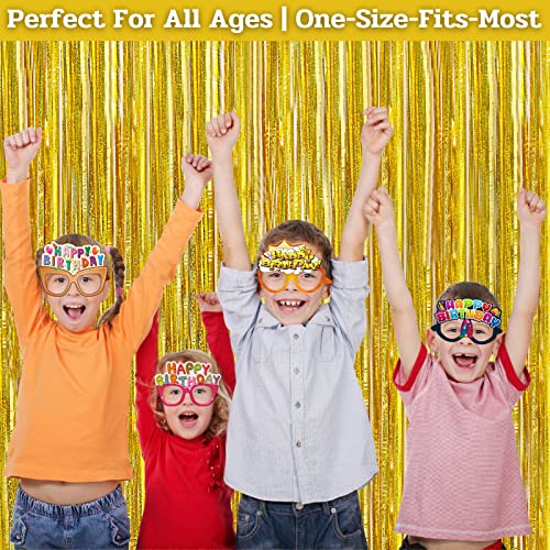 Pixipy Happy Birthday Photo Booth Props Glasses - 20-Pack Funny Birthday Party Glasses For Photos (Paperboard) - Birthday Party Supplies And Happy Birthday Decorations #TOP4