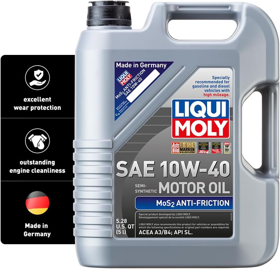 LIQUI MOLY MoS2 Antifriction SAE 10W-40 | 5 L | Part -synthetic engine oil | SKU: 2043