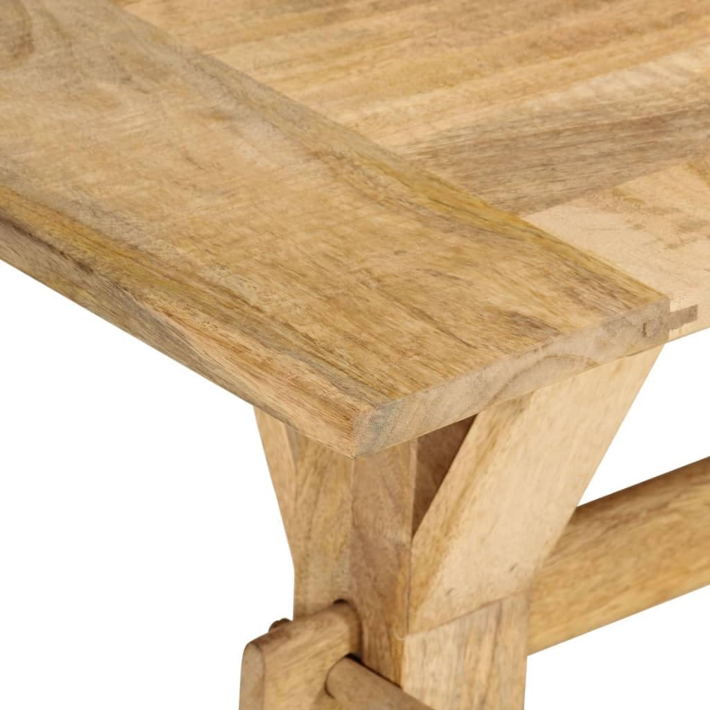 vidaXL Bench Natural Wood Solid Mango Wood Large Durable Outdoor Bench