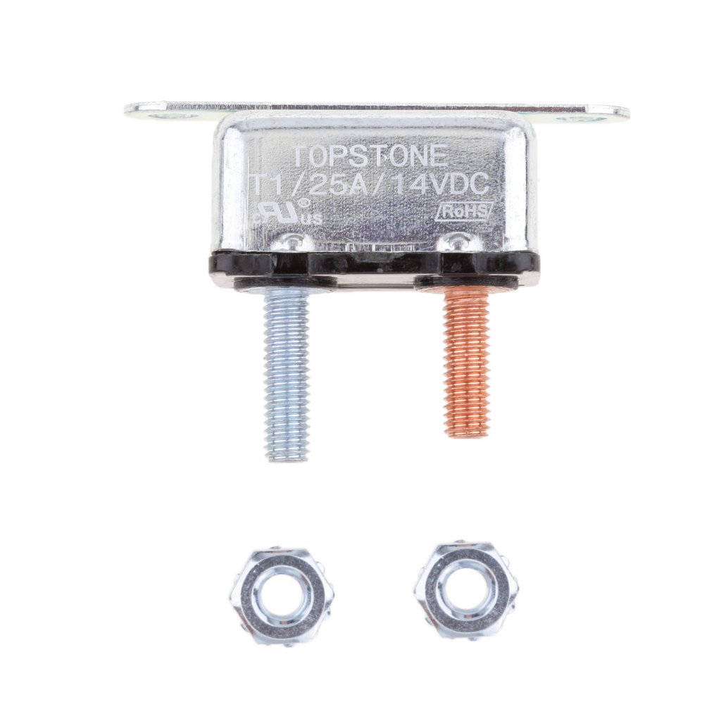 25A 12V DC Auto Automatic Reset Circuit Breaker Fuse Stud Bolt Type 1-image-47