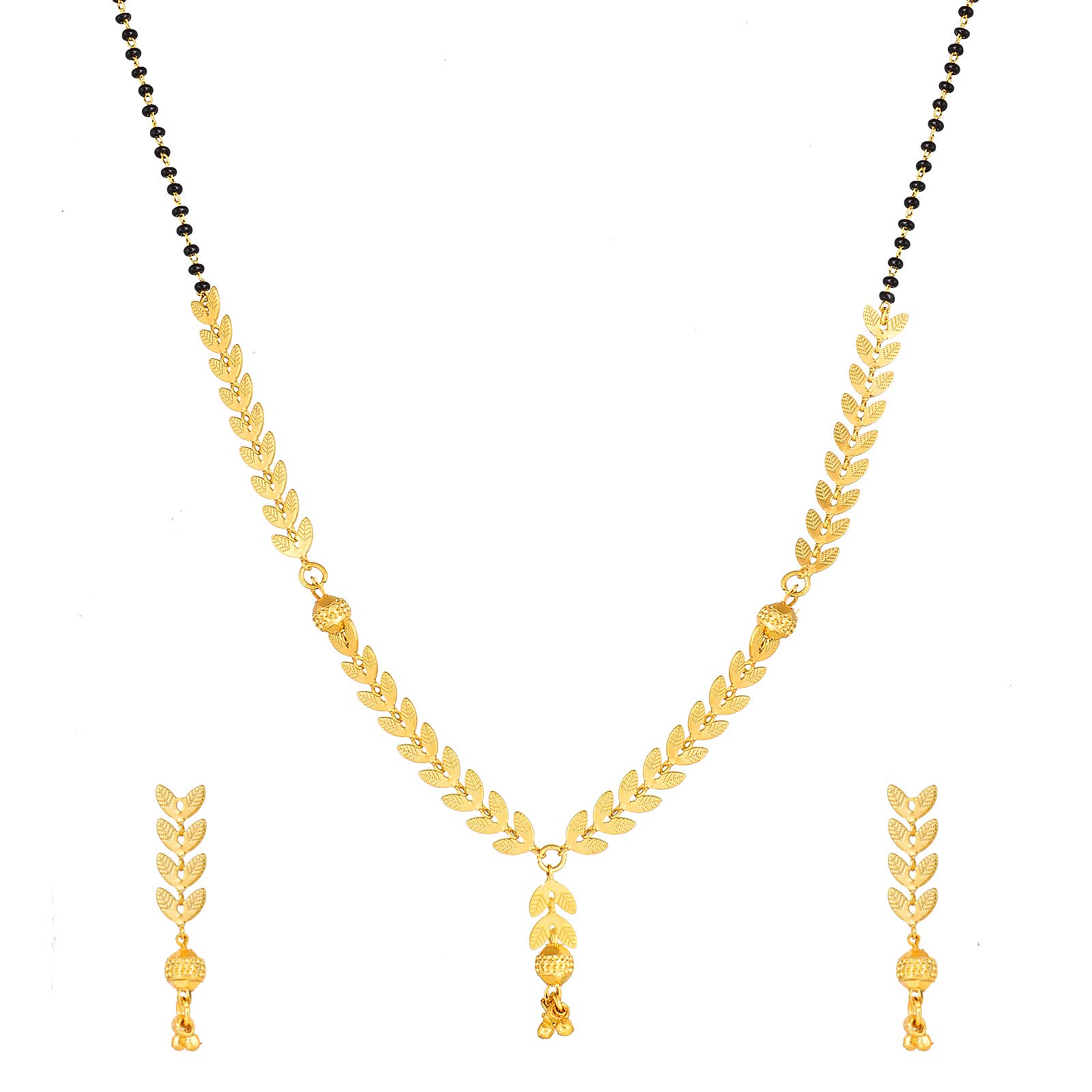 Aadita Daily Mangalsutra Gold Plated and American Diamond Mangalsutra for Women (Golden) (DT2027MS)