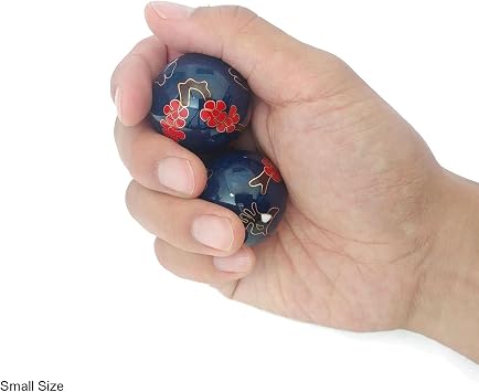 Top Chi Hummingbird Baoding Balls with Bamboo Stand (Small 1.4 Inch)