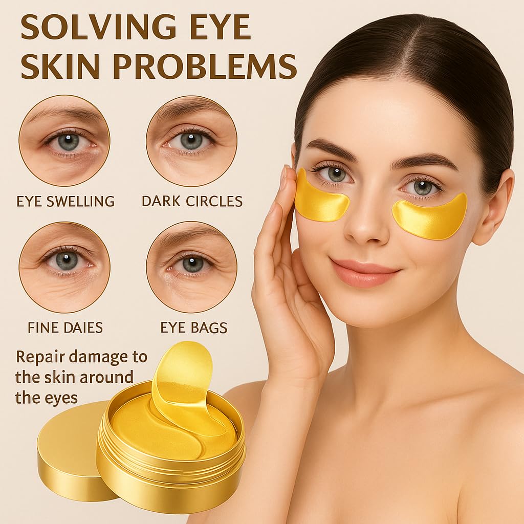 Jig-Tik Under Eye Patches - Anti Wrinkle Eye Serum Patch Anti-Aging Under Eye Mask for Removing Dark Circles, Repair Fine Lines Puffiness & Wrinkles (60 Pcs) (Green) 1
