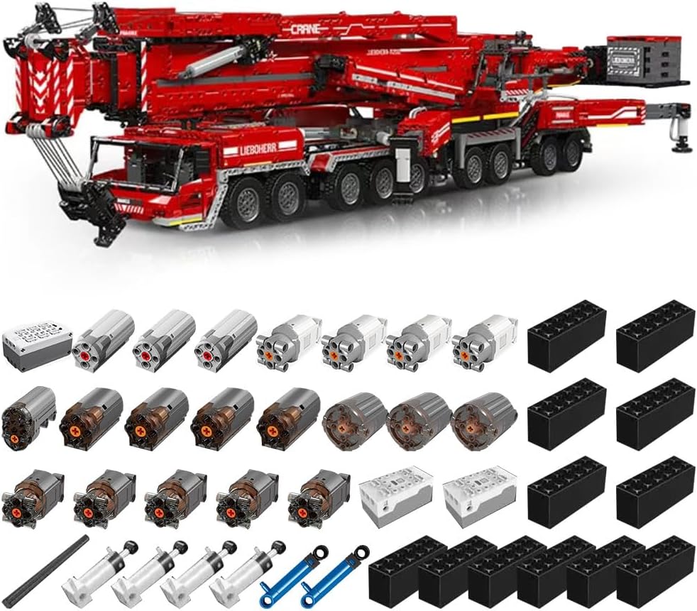 8506Pcs LTM11200 Crane Building Blocks Set, Small Particles Crane Asssembly Model, Xmas Gift for Adults -Dynamic Version