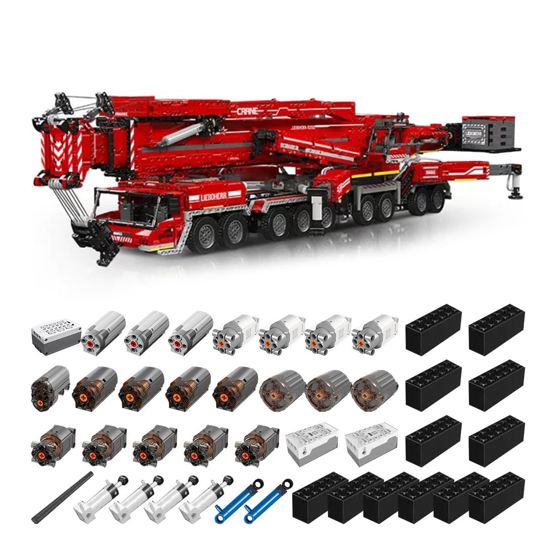 LTM 11200 Bloc de serrage pour grue sur chenilles 8506 pièces pour camion grue MOC excavatrice camion grue véhicule de construction avec 20 moteurs et trois étapes