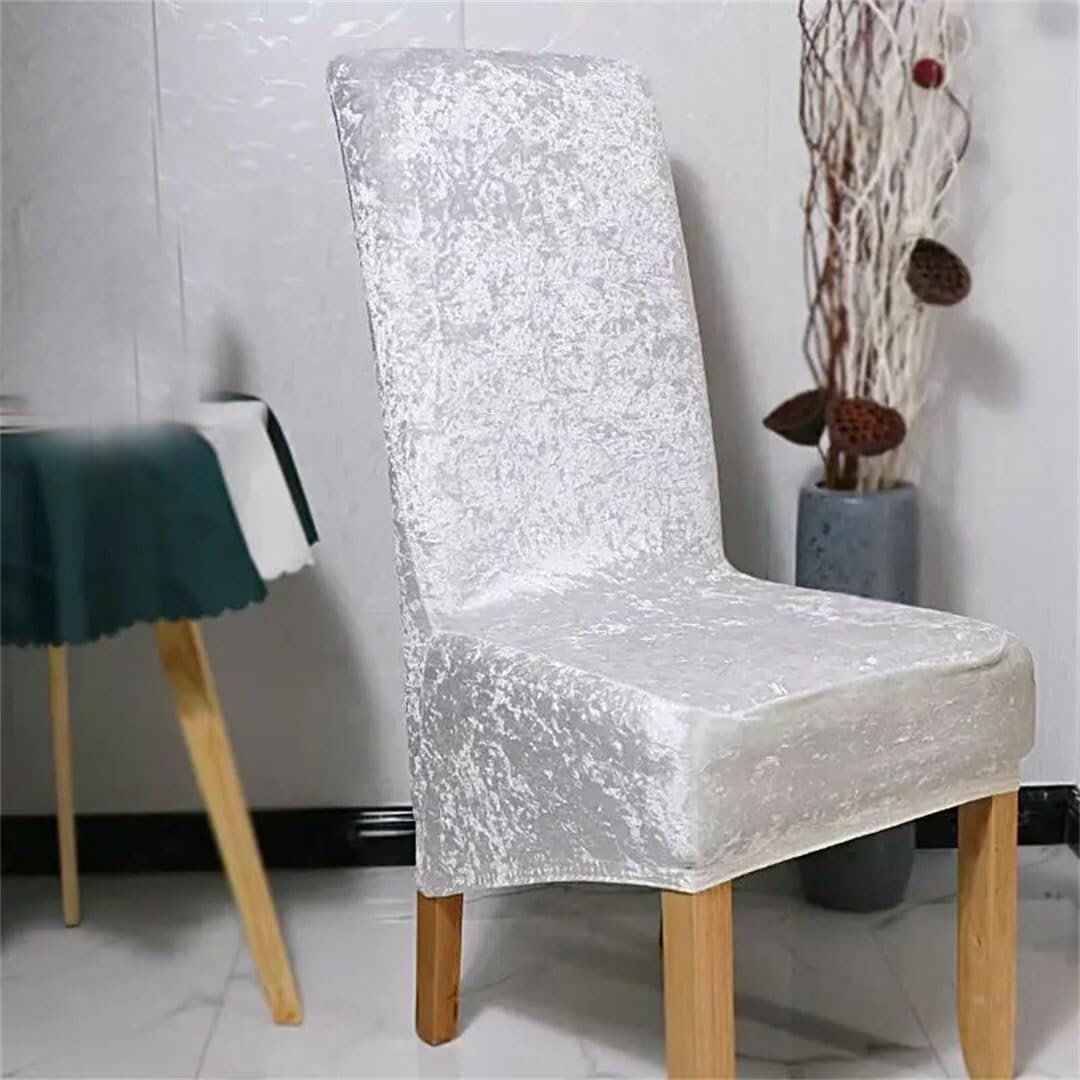 PBTMCD Elastic Dining Chair Covers, Stretch Spandex Slipcovers, Washable Seat Protector Fits Standard High Back Chairs(54#,2pcs)