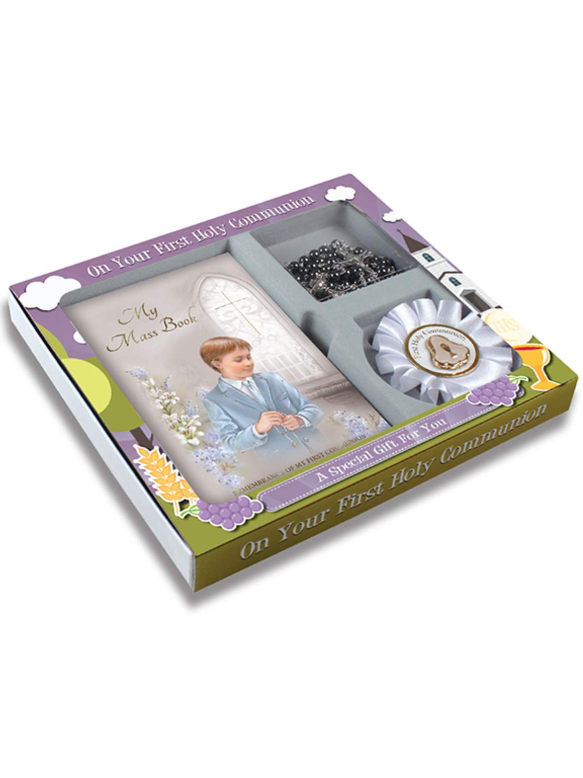Little Jems Boys Blue/White First Holy Communion Gift Set For A