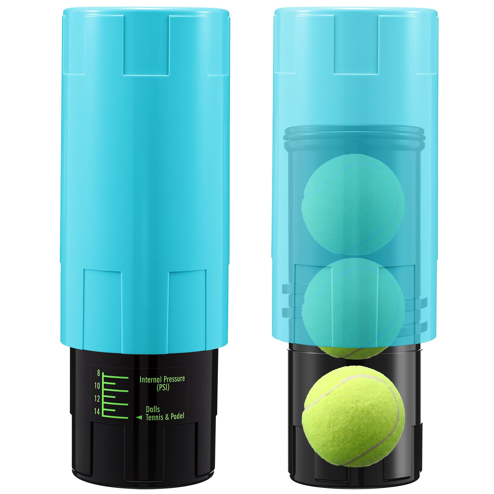 Soulchen Tennis Ball Pressurizer for 3 Balls 14 Psi