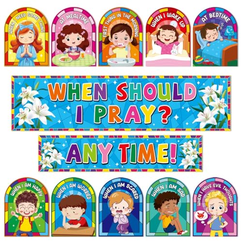 Sunday School Decorations - Christian Bulletin Board Sets Prayer Board