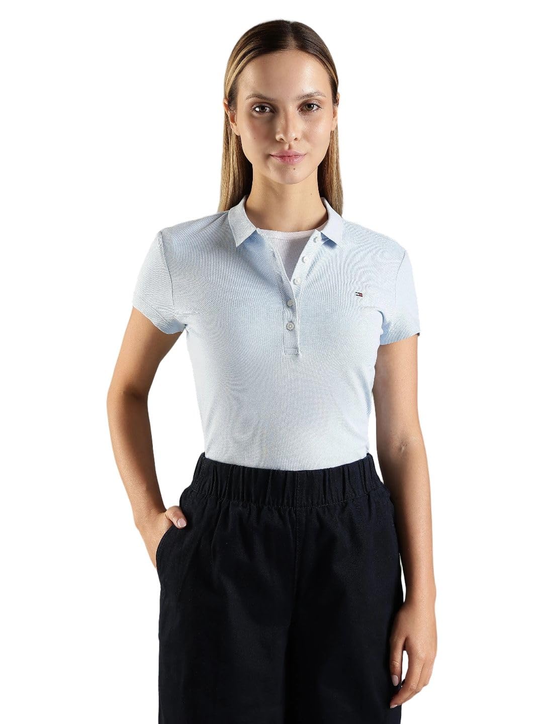 tommy hilfiger Solid Slim fit Cotton Polo t-Shirt-picture-42