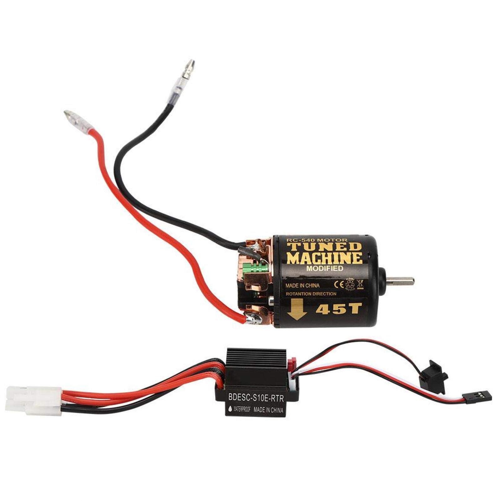 T best Motor RC, Modelo RC Coche 540 Motor de Cepillo con 320A Cepillo ESC RC Piezas Accesorios Universal(45T)