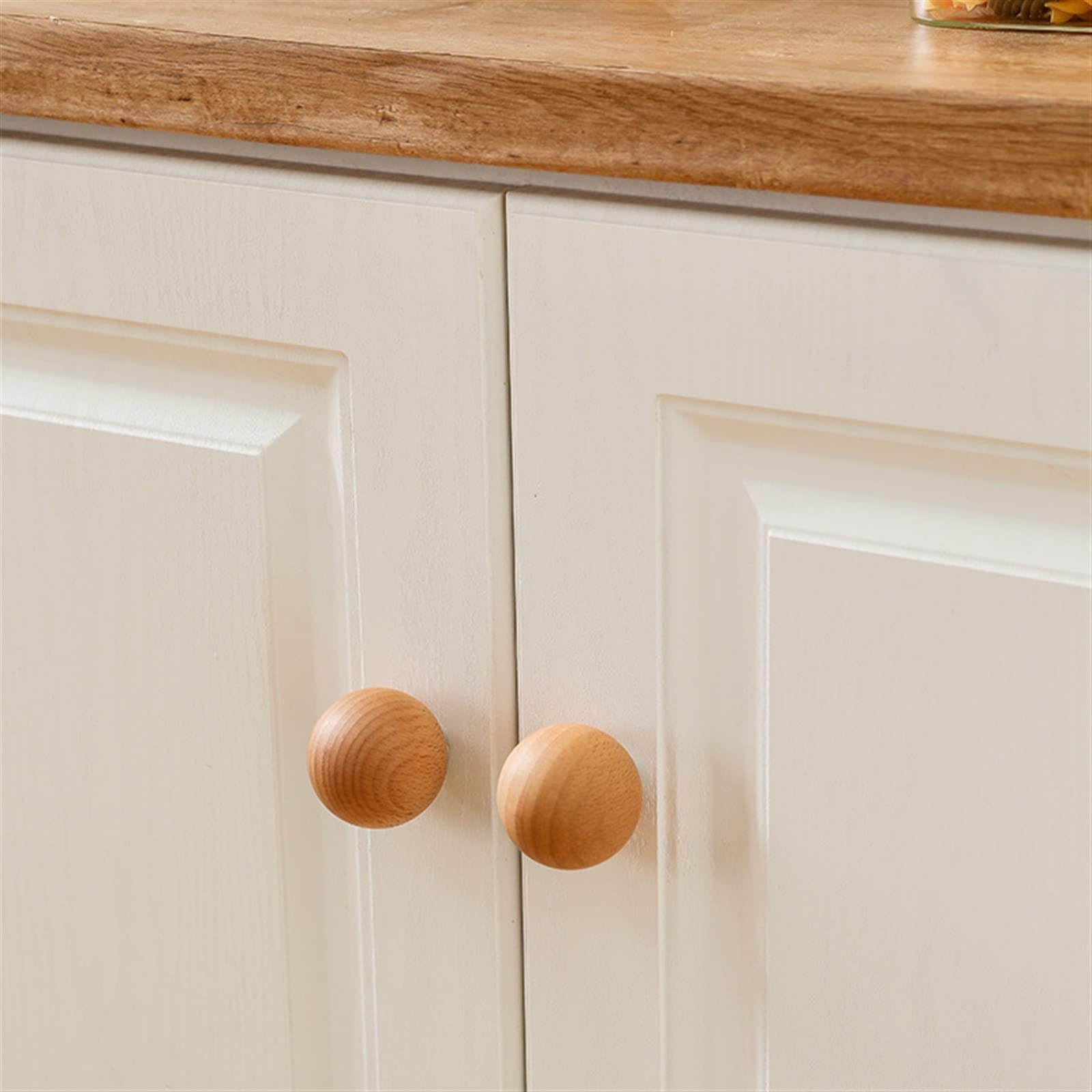 Poignée de tiroir en bois hêtre 40mm pour réparer bouton meuble cassé ou usé