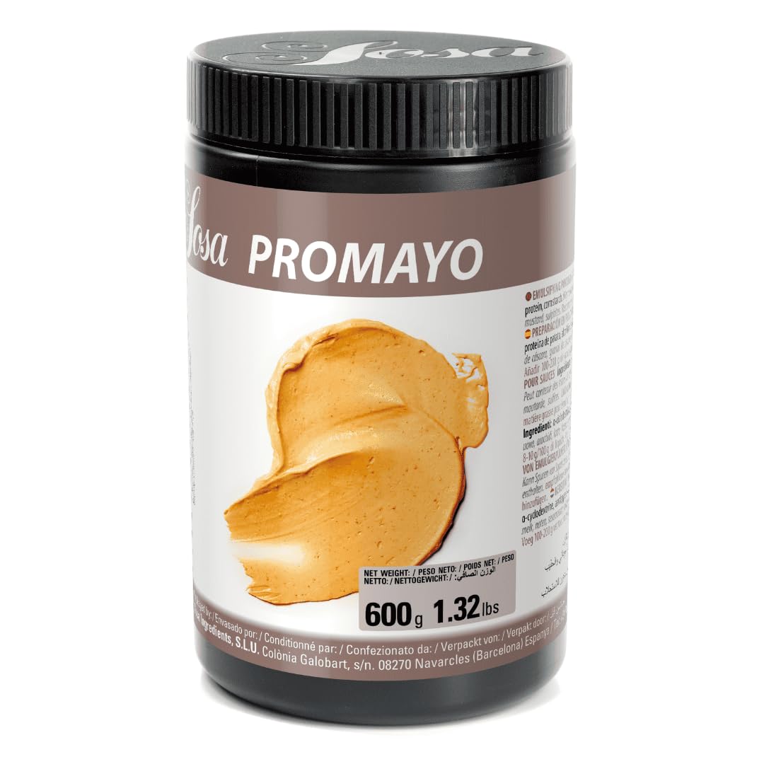 SOSA PROMAYO – Pulverförmiger Emulgator zur Stabilisierung von Mayonnaise, Aioli, Vinaigrettes und anderen Öl-Wasser-Emulsionen – 600 g