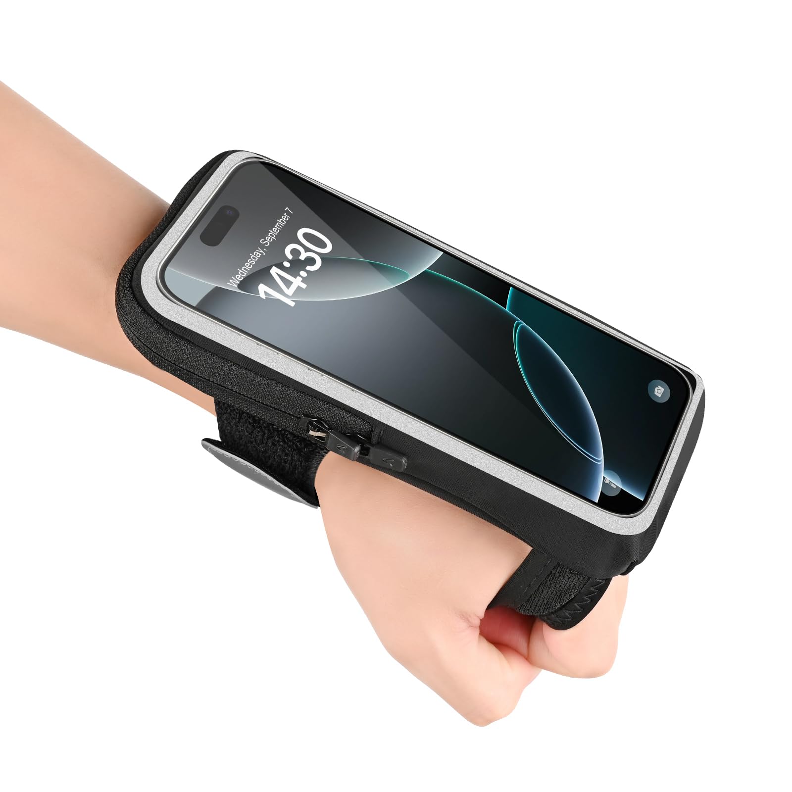 Amazon | 「手首・手の平・前腕三用」LILIYYA ランニング アームバンド スマホ スマホホルダー 腕 ポーチ 携帯ホルダー 防水 汗止め  タッチ操作 軽便 夜間反射 バイク ジョギング マラソン ジム iPhone 16 15 14 Plus Galaxy Pixel Sony 6.9