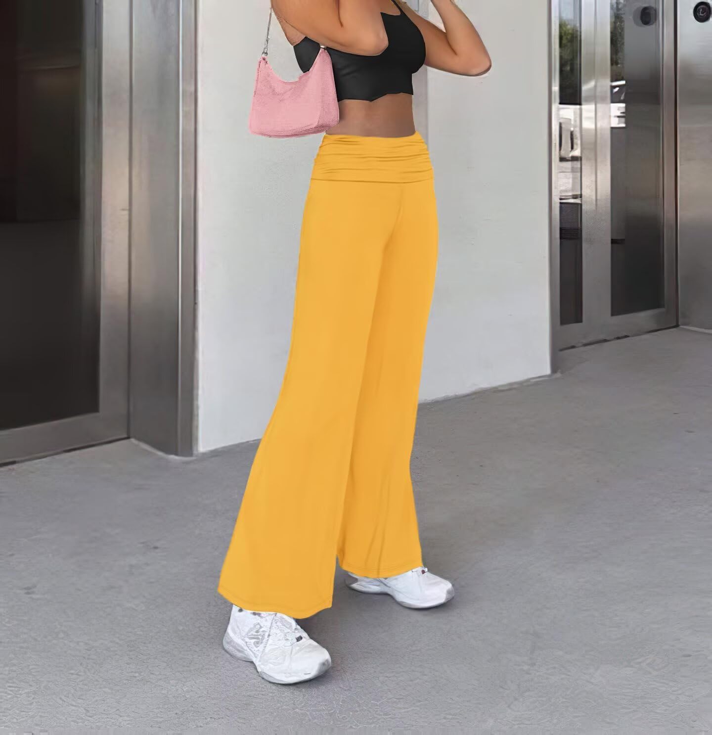 Hybrid & Company Womens Super Comfy Flowy Wide Leg Palazzo Pants Made in USA - Image 3