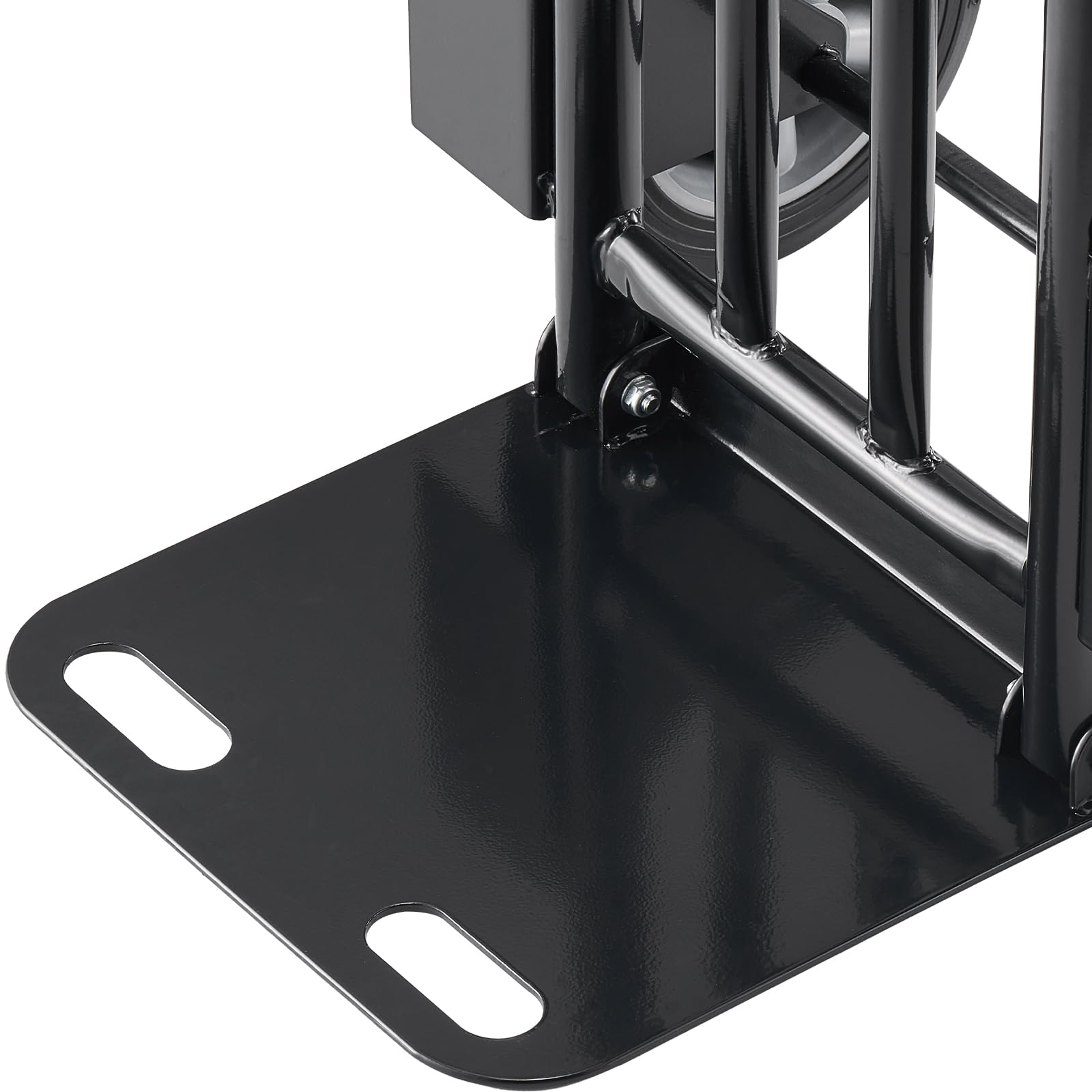 VEVOR Carretilla de Mano Móvil, Carga 272,1 kg, Portátil, Acero de Aleación, con Ruedas, Asa Telescópica y Correa de Amarre, para Uso en Casa, Oficina, Almacén y Supermercado, 48 x 46 x 120 cm