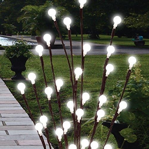 2 x 60cm Garden LED Twig Lights Solar Tree Lights Decor Lighting Outdoor Lamp