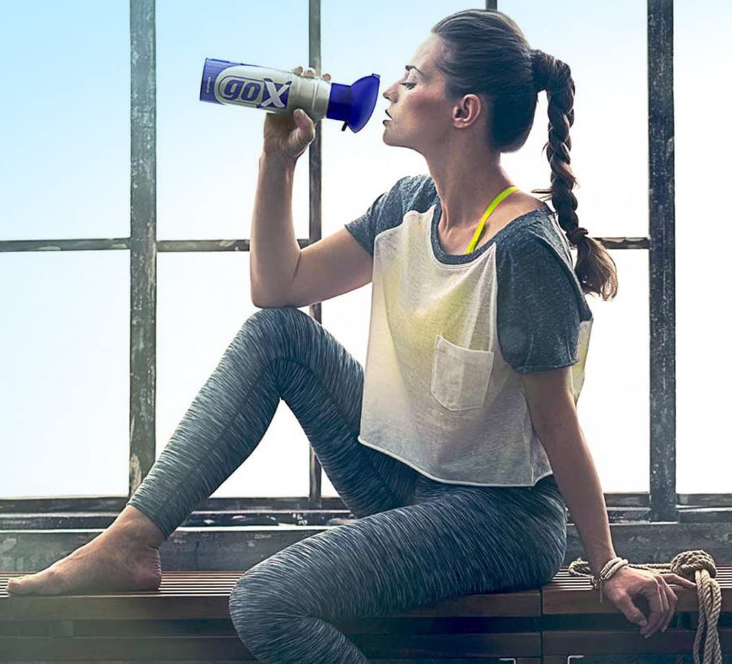 GOX Latas de Oxígeno 36L – Pack de 6 Inhaladores Portátiles de 6L con Boquilla Incluida – Oxígeno Puro al 99,5% que se Respira para Salud, Bienestar y Deporte – Producto de Alemania (Pack de 6)