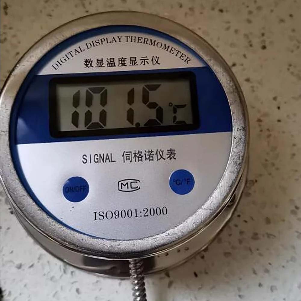 Toplionace Termómetro de Pantalla Digital con Sonda Impermeable de 5 M Comprobador de Temperatura Industrial de 50℃ ~ 200℃