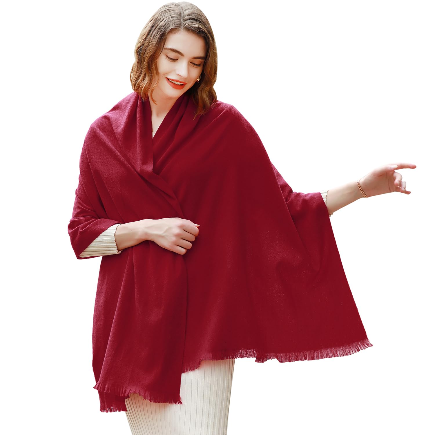 RIIQIICHY Sciarpa Donna Invernale Pashmina Scialle Stola Elegante Cerimonia Foulard Lungo Grande Spesse Calde