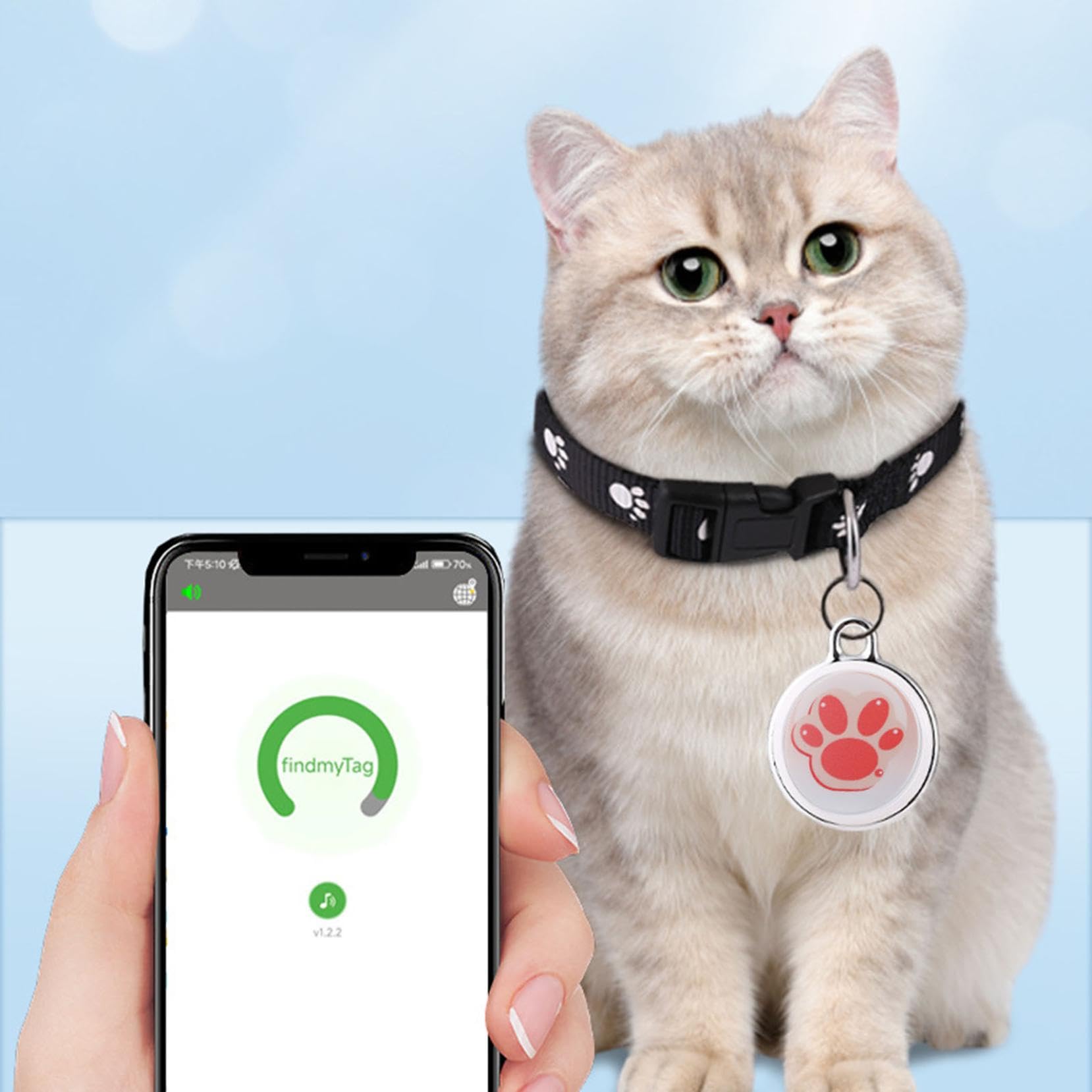 3 mini localizzatori GPS per cani e gatti, senza canone mensile, compatibile con iOS/Android, dispositivi di localizzazione in tutto il mondo, adatti per animali domestici o bagagli, dispositivi