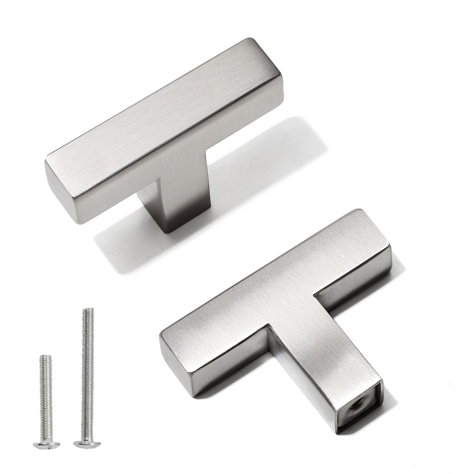 Redunest Cabinet Pulls Single Hole Cabinet Handles, 10 Pack Square ...